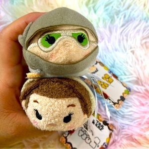 New Disney Parks Tsum Tsum Star Wars Rey & Princess Leia 3.5" Mini Plush
